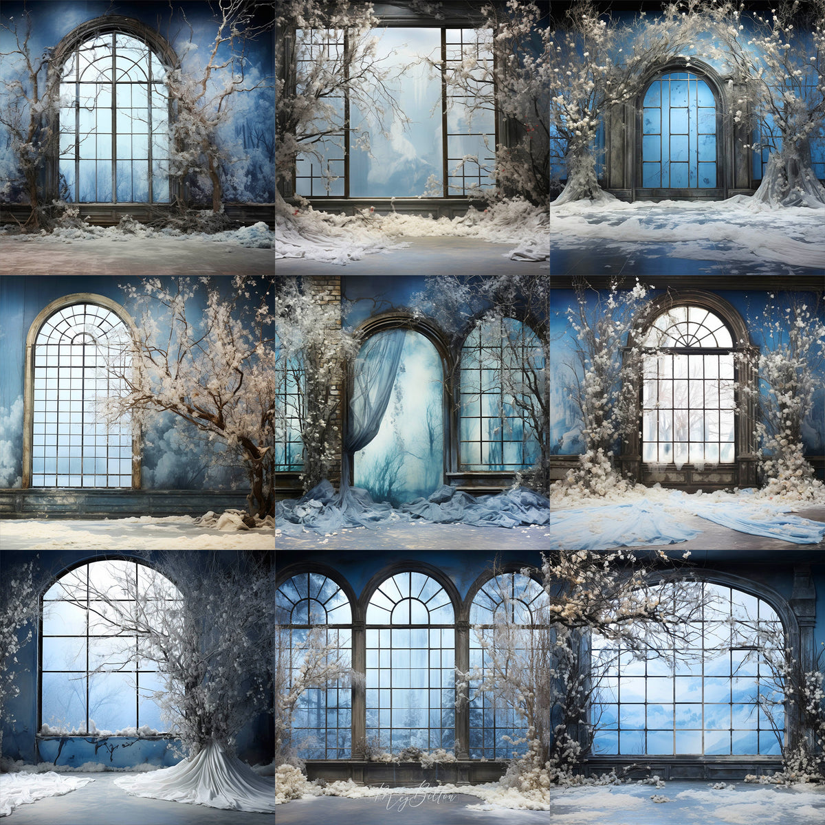 Ultimate Frosty Fine Art Winter Background Bundle