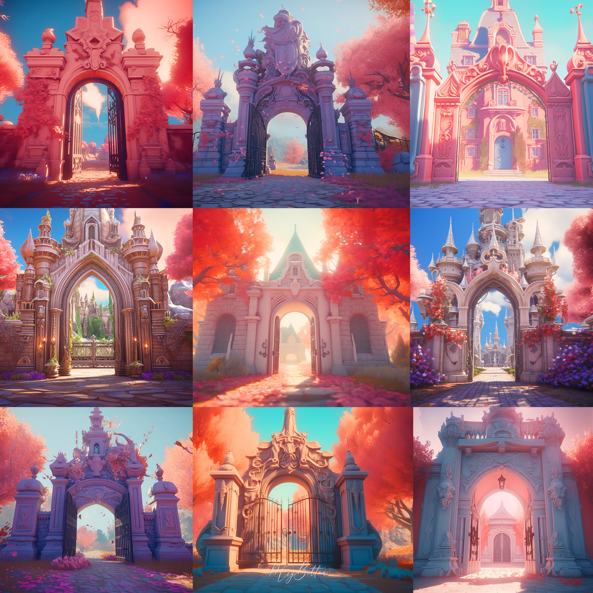 Enchanted Gate Background Bundle