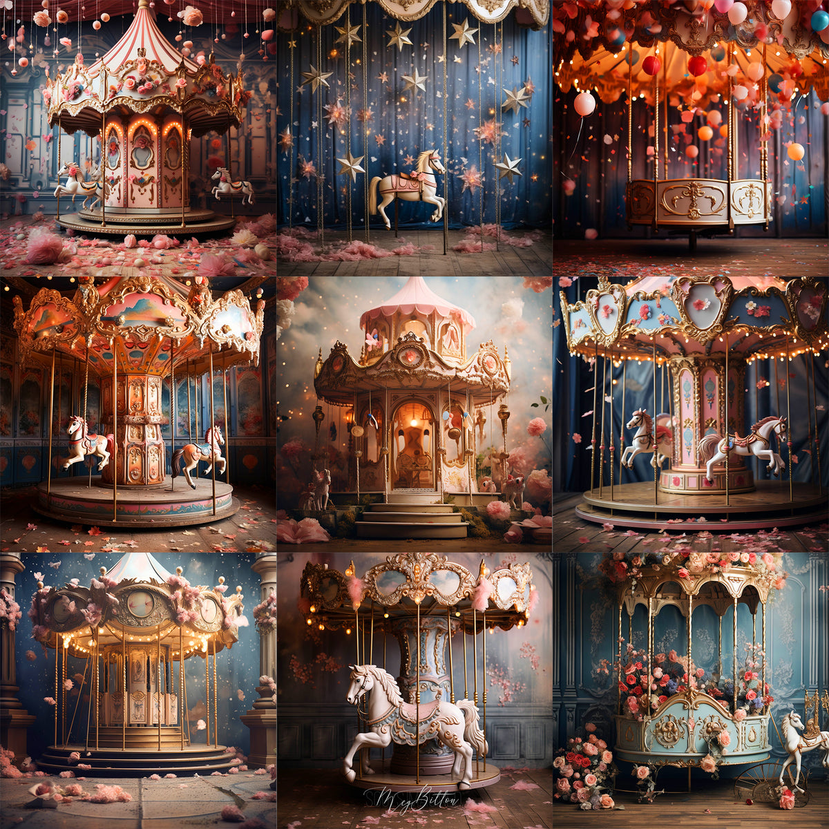 Ultimate Carousel Portrait Background Bundle – Meg Bitton Productions
