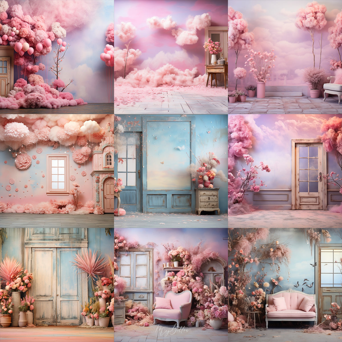 Pastel Studio Background Bundle