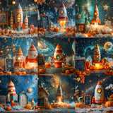 Candy Corn Rocket Background Bundle