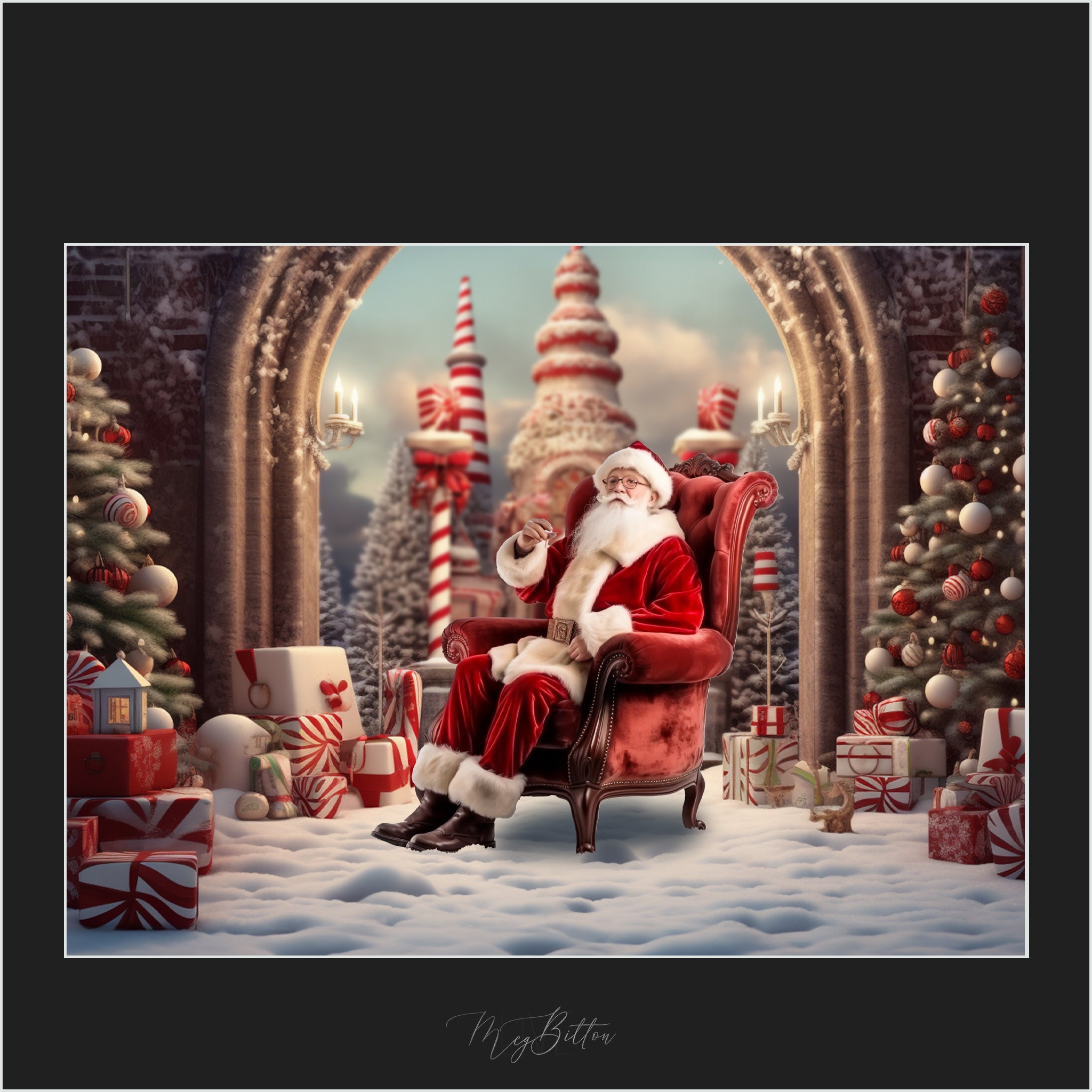 Magical Sitting Santa Overlays - Meg Bitton Productions