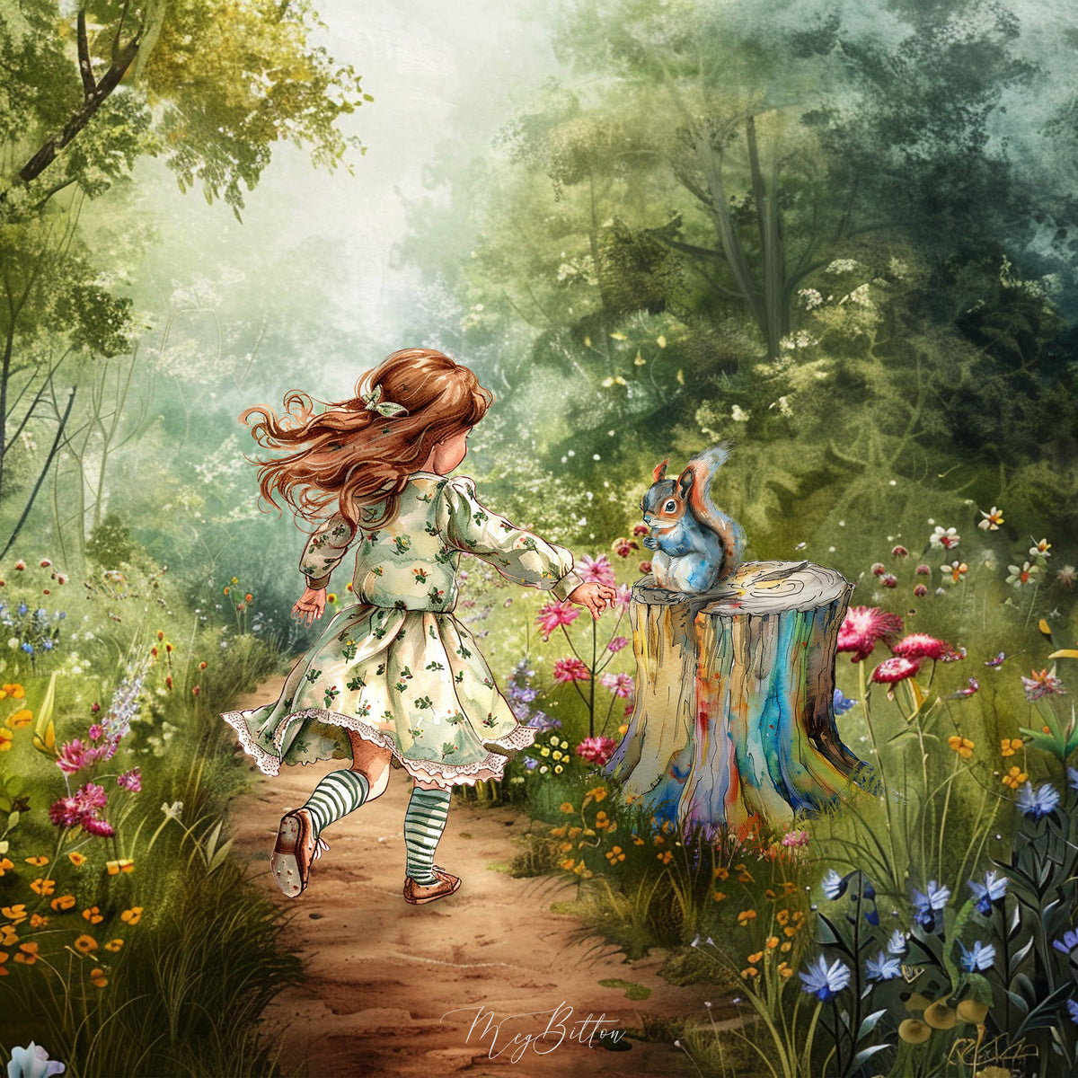 Spring Time Fun Background Illustrated Spring Fun Background, Overlay & Subject Asset Pack – Meg ...