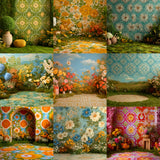 Retro Garden Studio Background Bundle