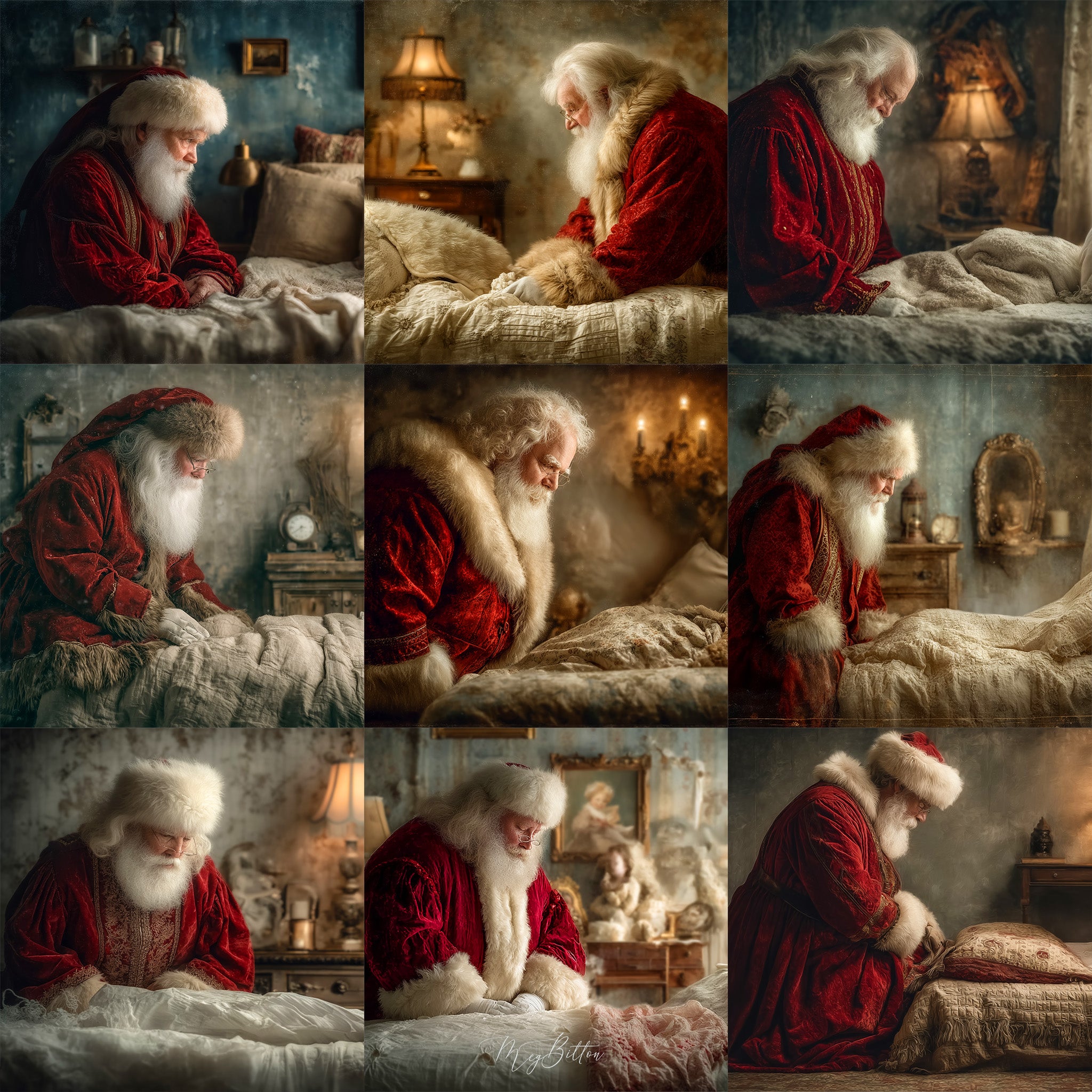 Santa Tuck In Background Bundle