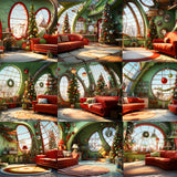 Whimsical Holiday Livingroom Background Bundle - Meg Bitton Productions