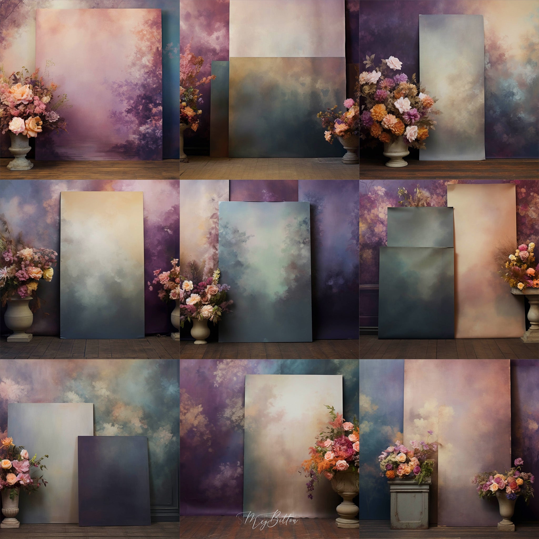 Rich Layered Canvas Background Bundle