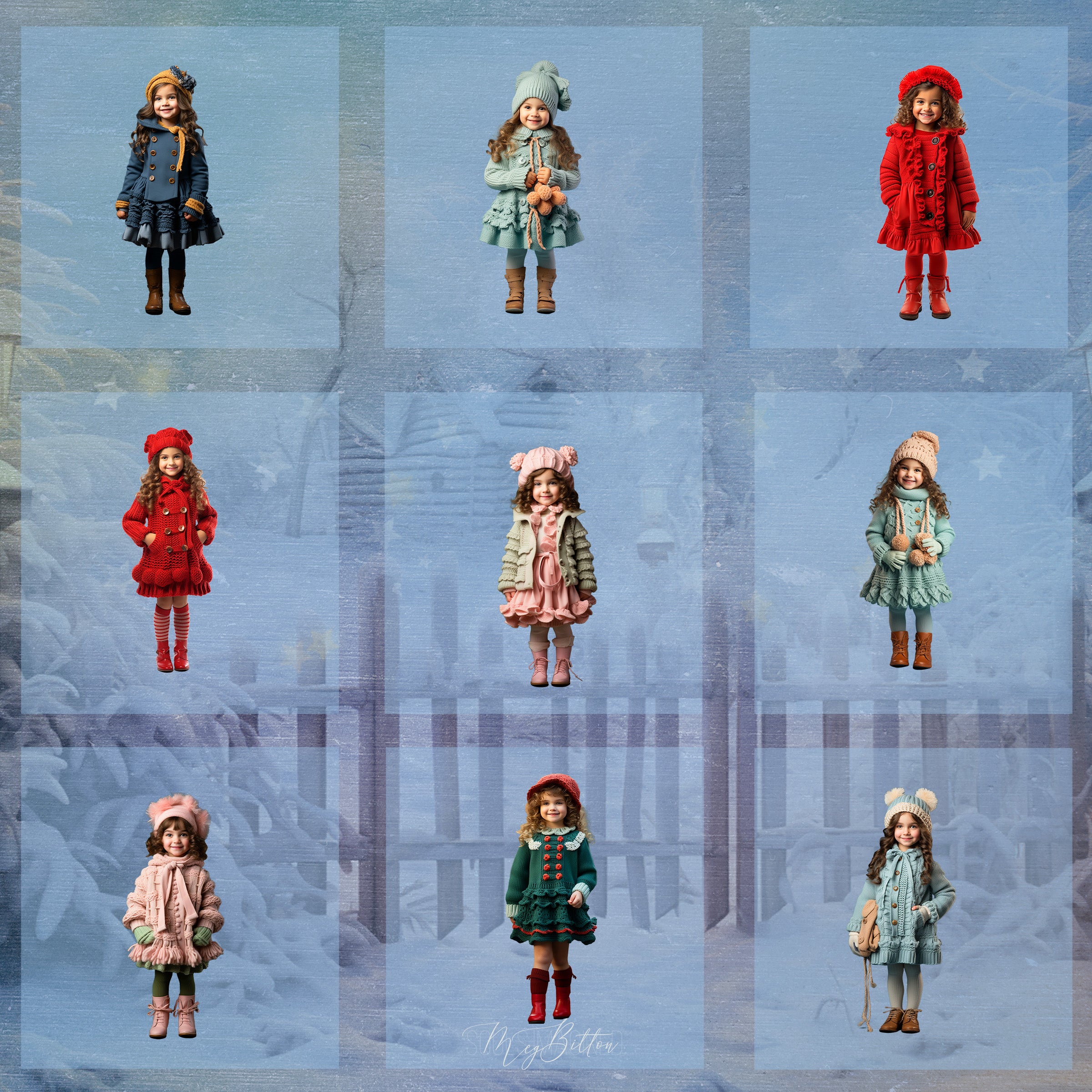 Magical Winter Girl Model Overlays