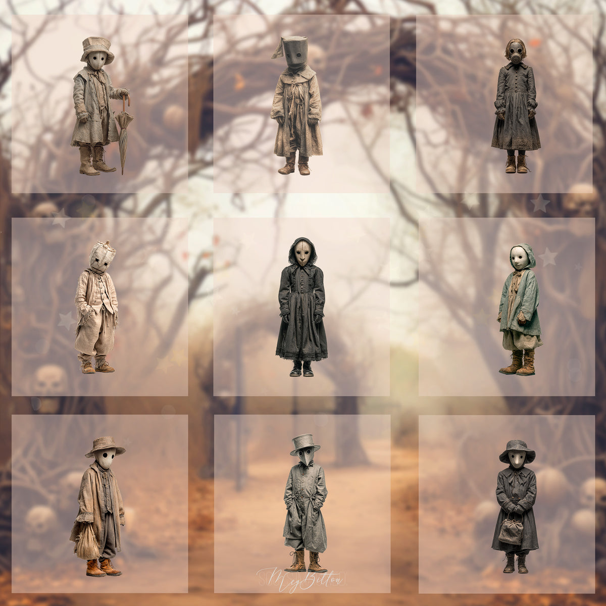 Magical Victorian Halloween Model Overlays