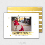 Modern Gold Holiday Card Template