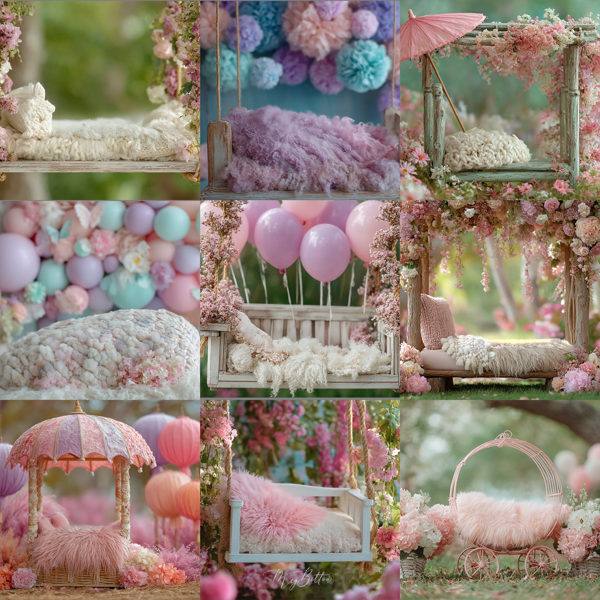 Pastel Newborn Background Bundle
