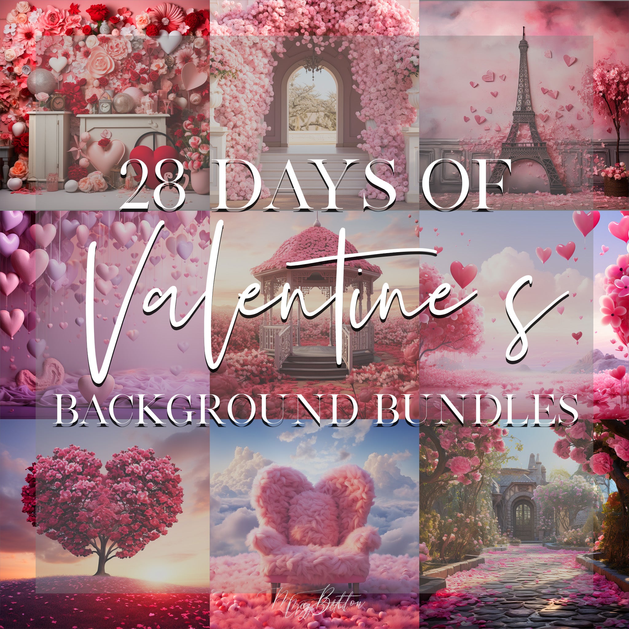 28 Days of Valentine's Background Bundles