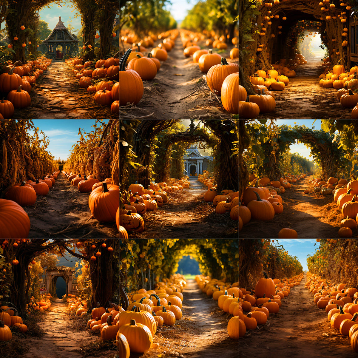 Ultimate Pumpkin Path Background Bundle