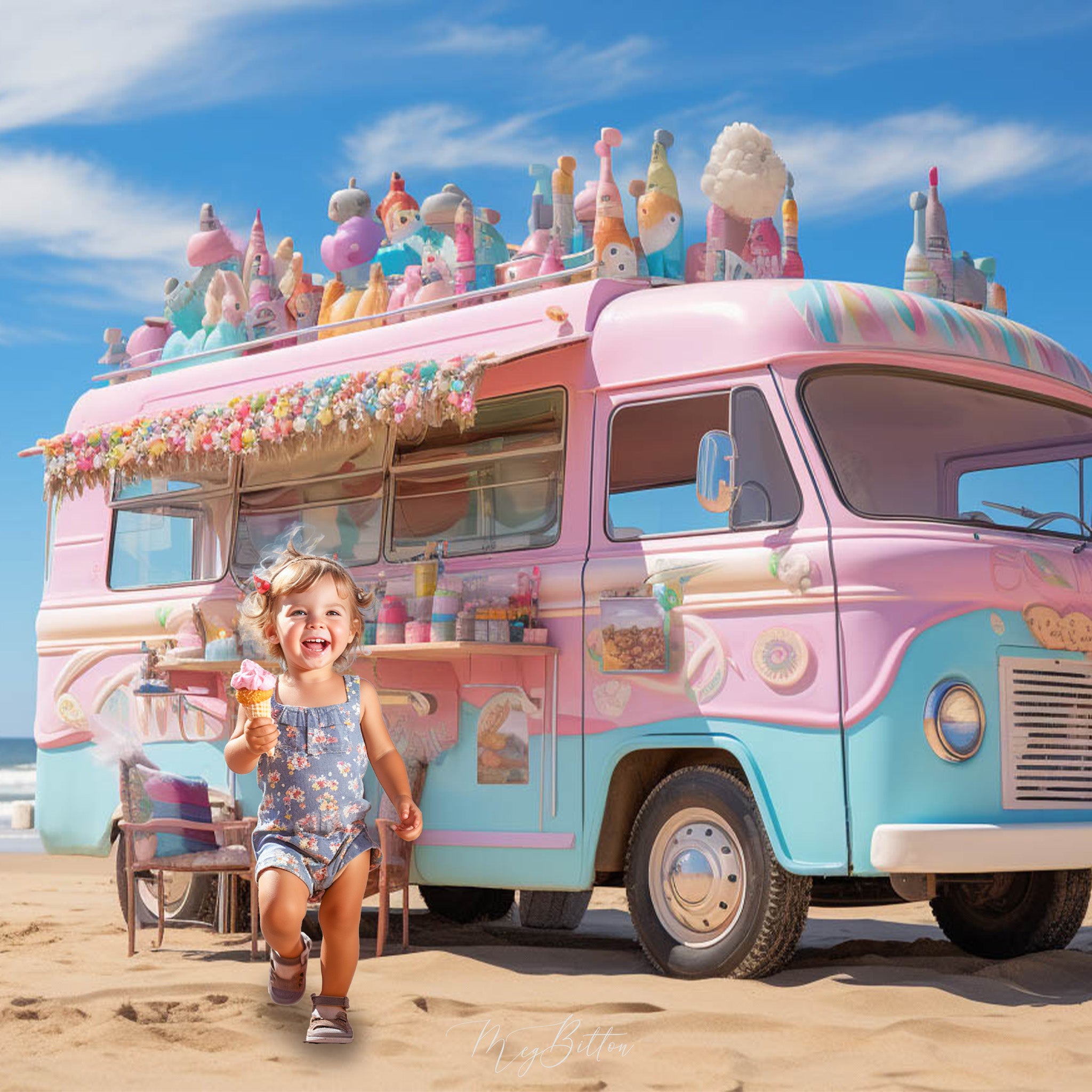 Ice Cream Truck Background & Overlay Asset Pack