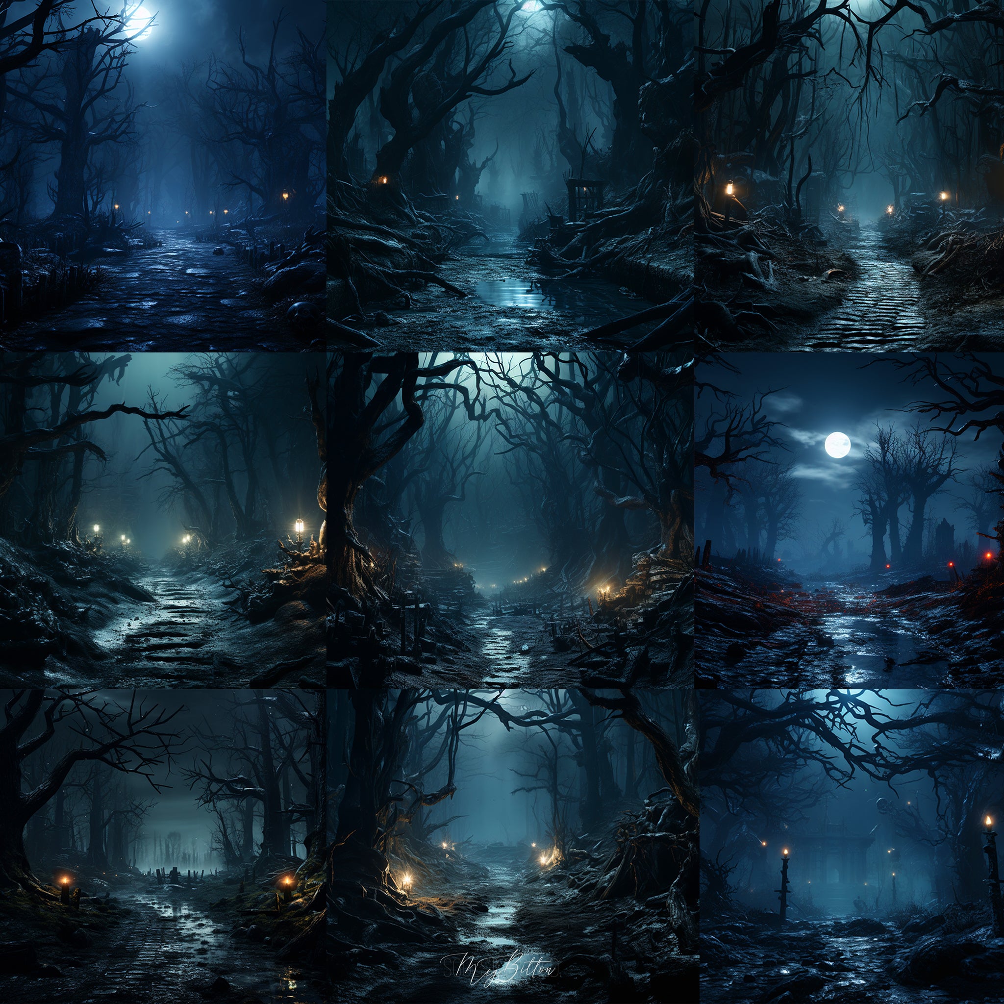 Wicked Forest Background Bundle