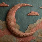 Digital Background: Layered Moon