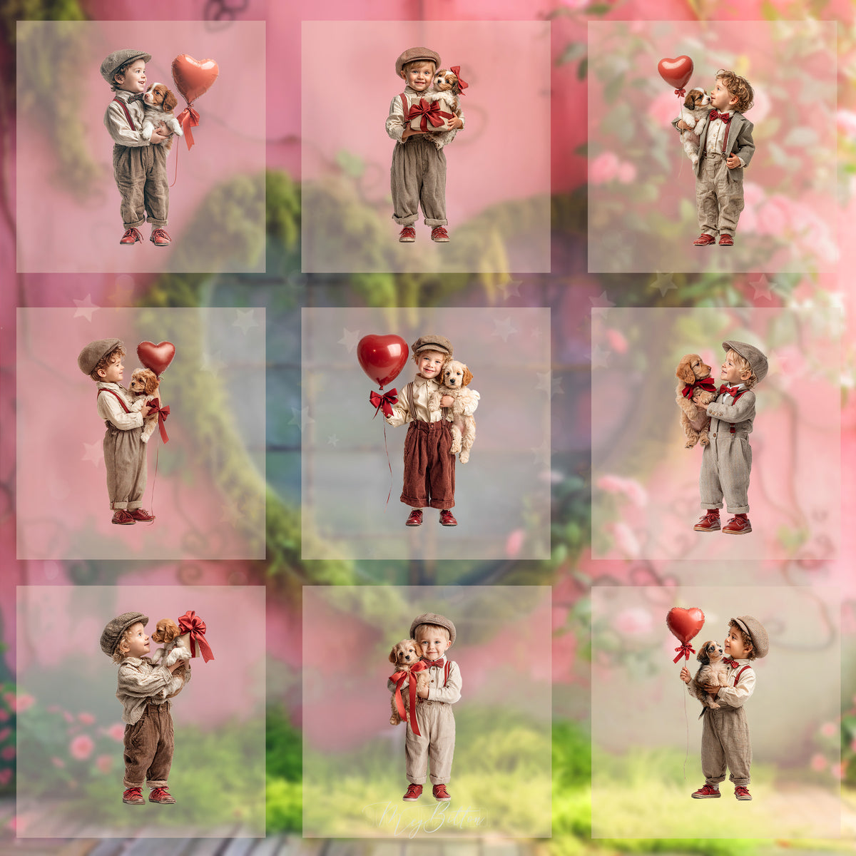 Magical Valentine Puppy Model Overlays