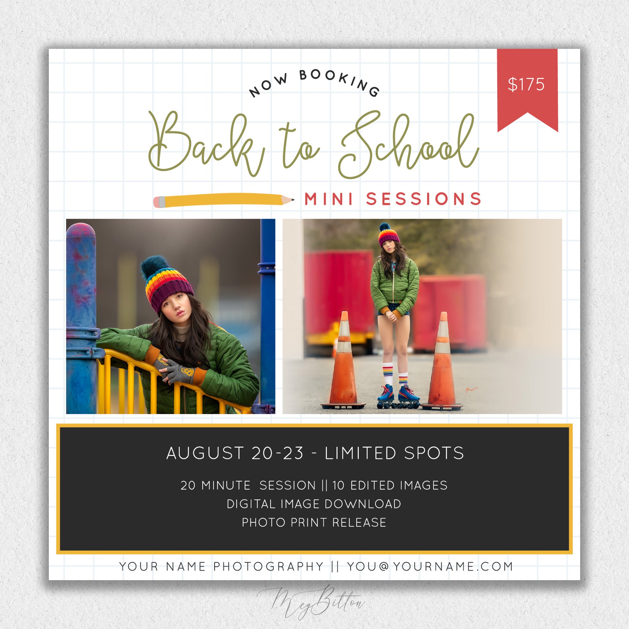 Back to School Mini Session Template #3