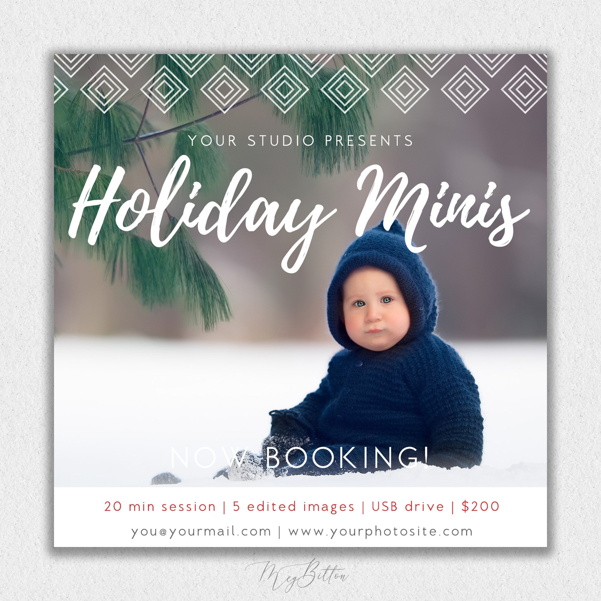 Holiday Mini Session Template #5