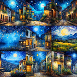 Painterly Night Background Bundle