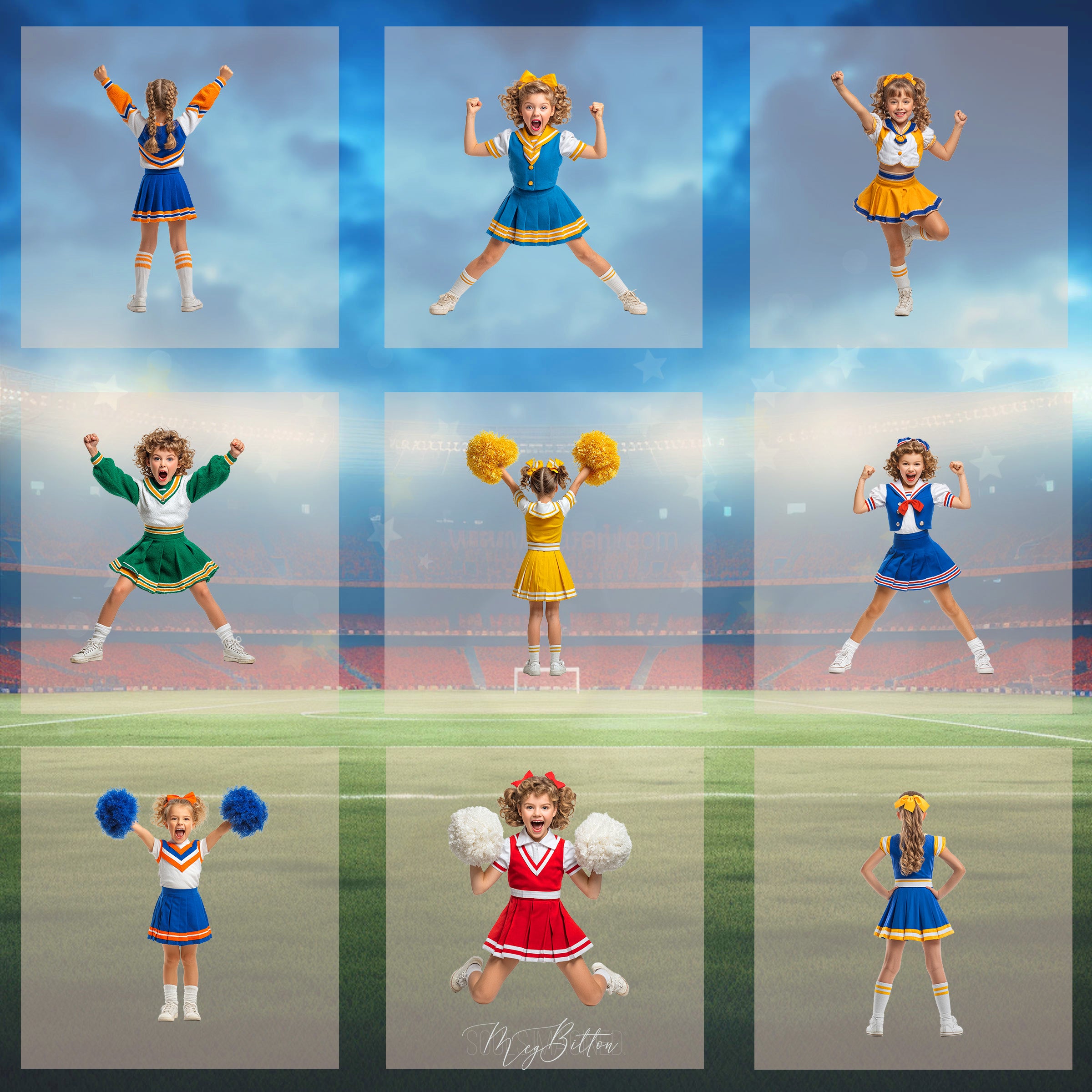 Magical Cheerleader Model Overlays