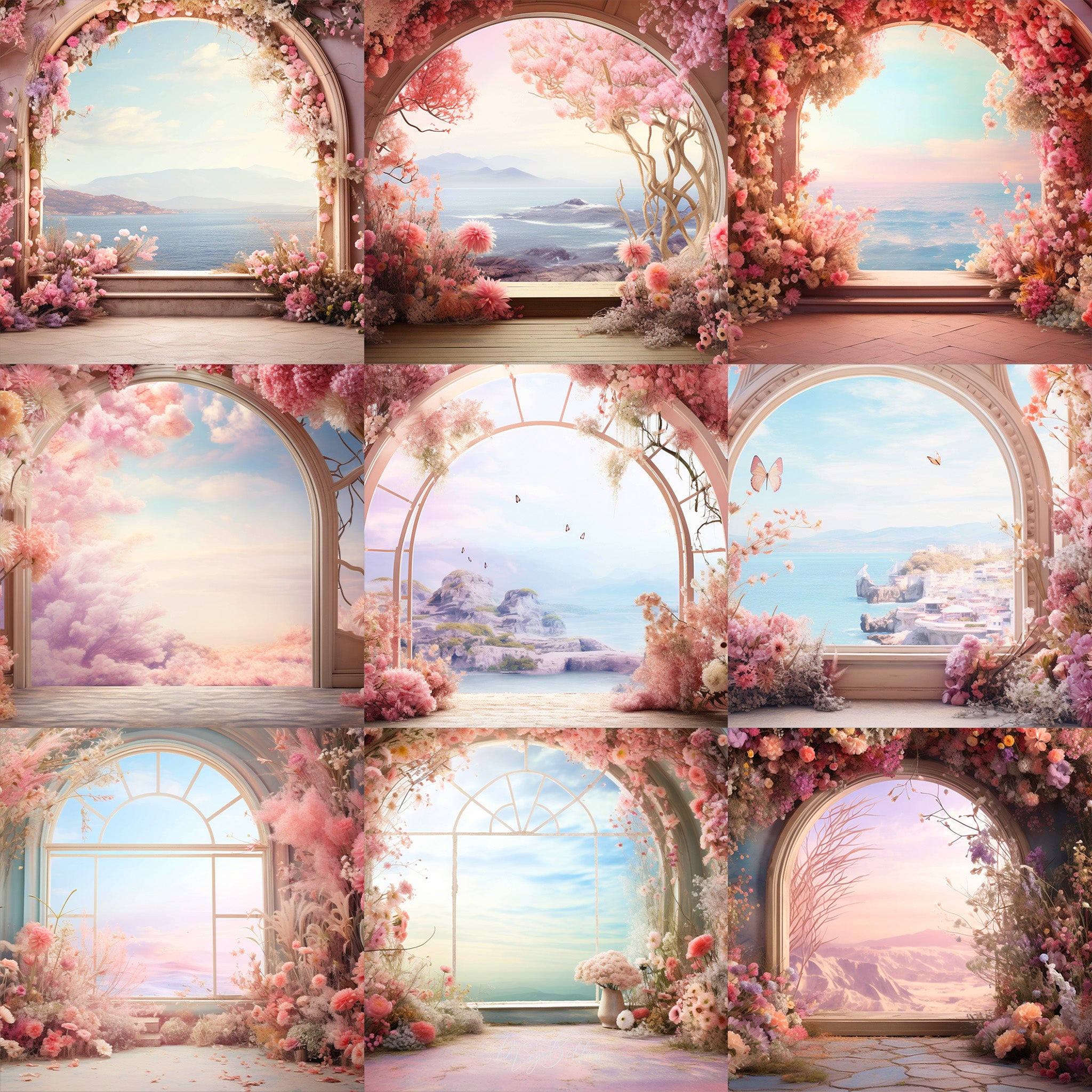 Pastel Arches Background Bundle