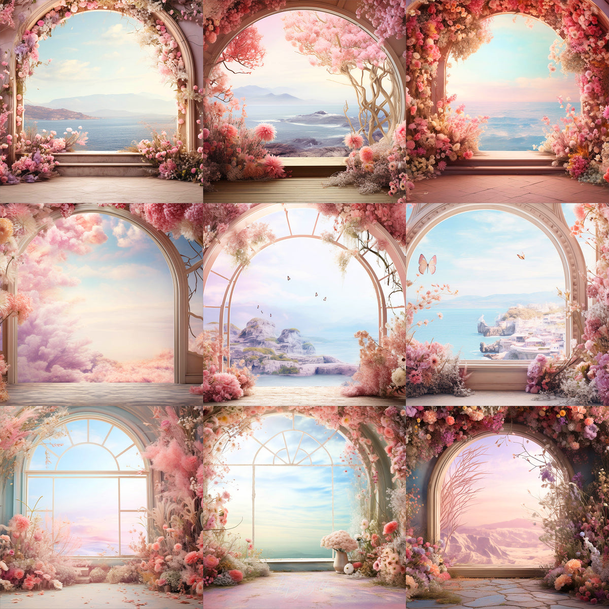 Pastel Arches Background Bundle