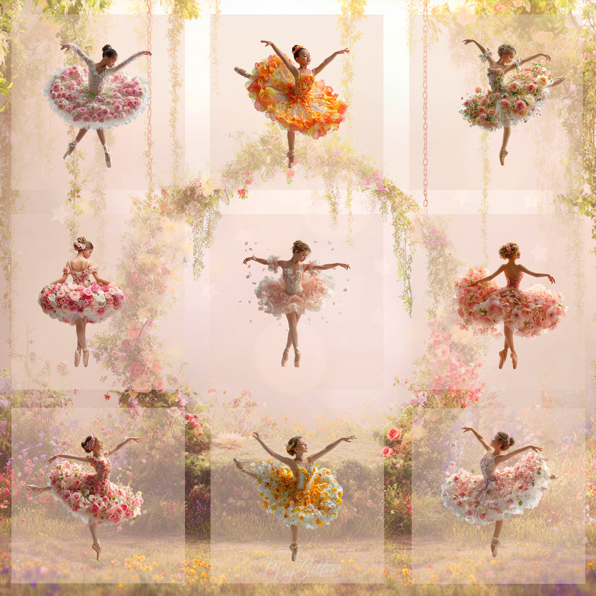 Magical Floral Ballerina Overlays