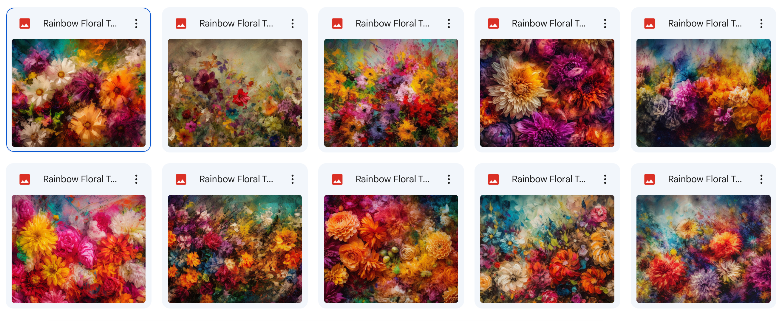 Magical Rainbow Floral Textures - Meg Bitton Productions