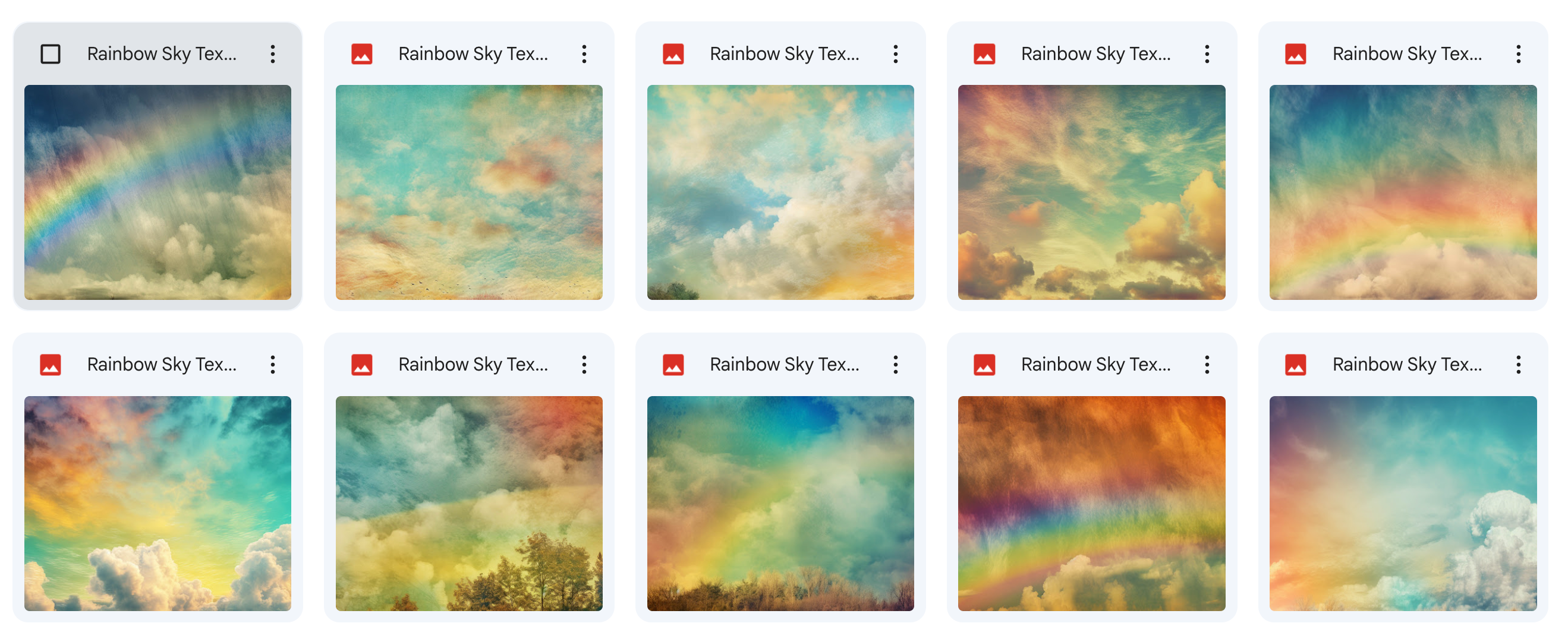 Magical Rainbow Sky Textures - Meg Bitton Productions