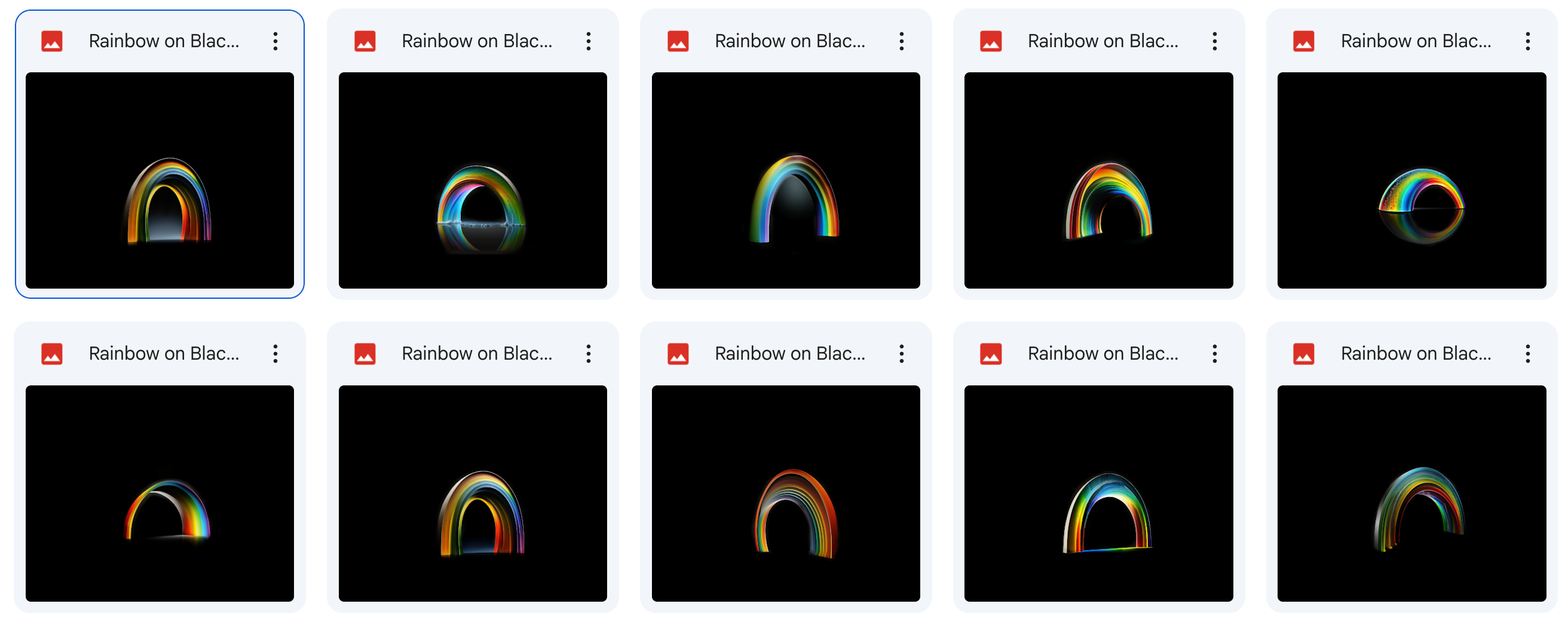 Magical Rainbows on Black - Meg Bitton Productions