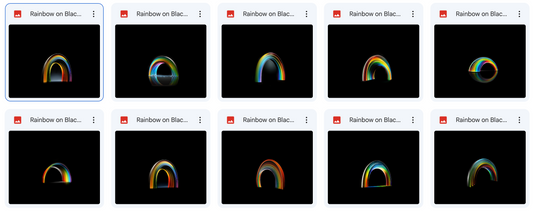 Magical Rainbows on Black - Meg Bitton Productions