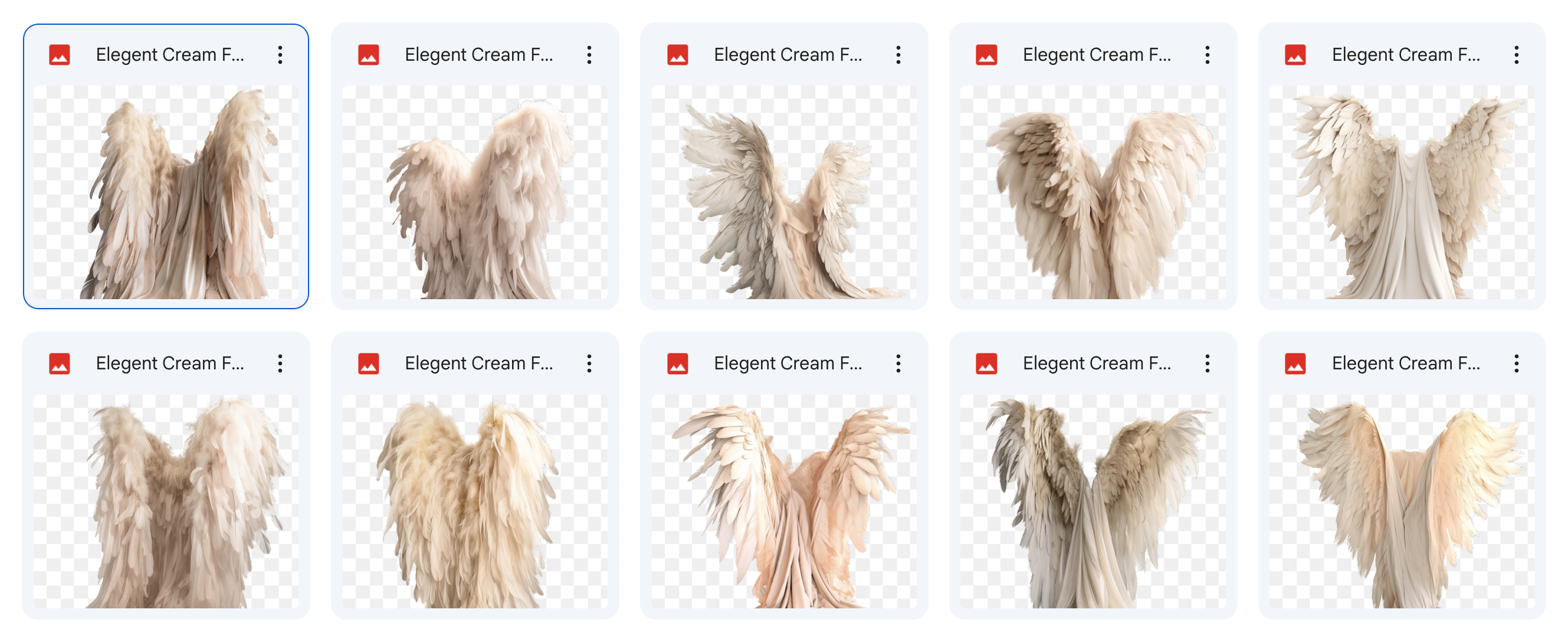 Magical Elegant Cream Feathered Wings - Meg Bitton Productions