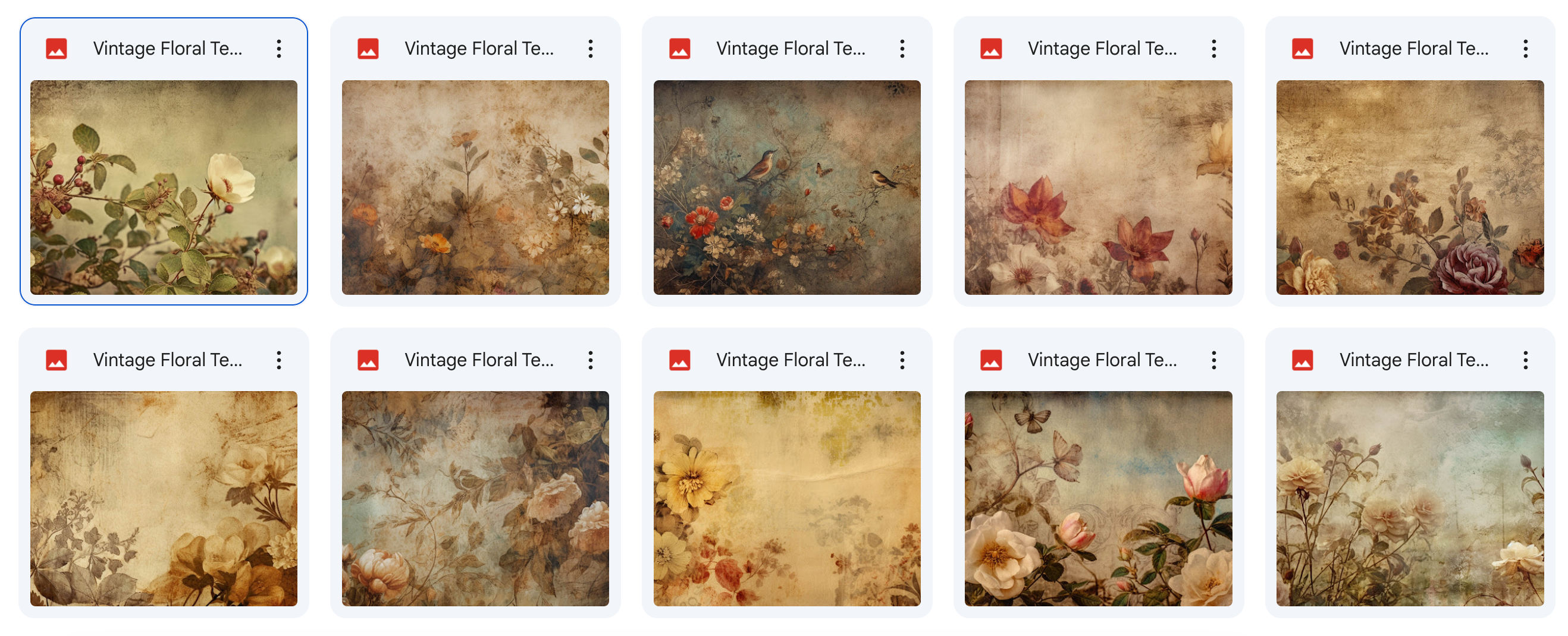 Magical Vintage Floral Textures - Meg Bitton Productions