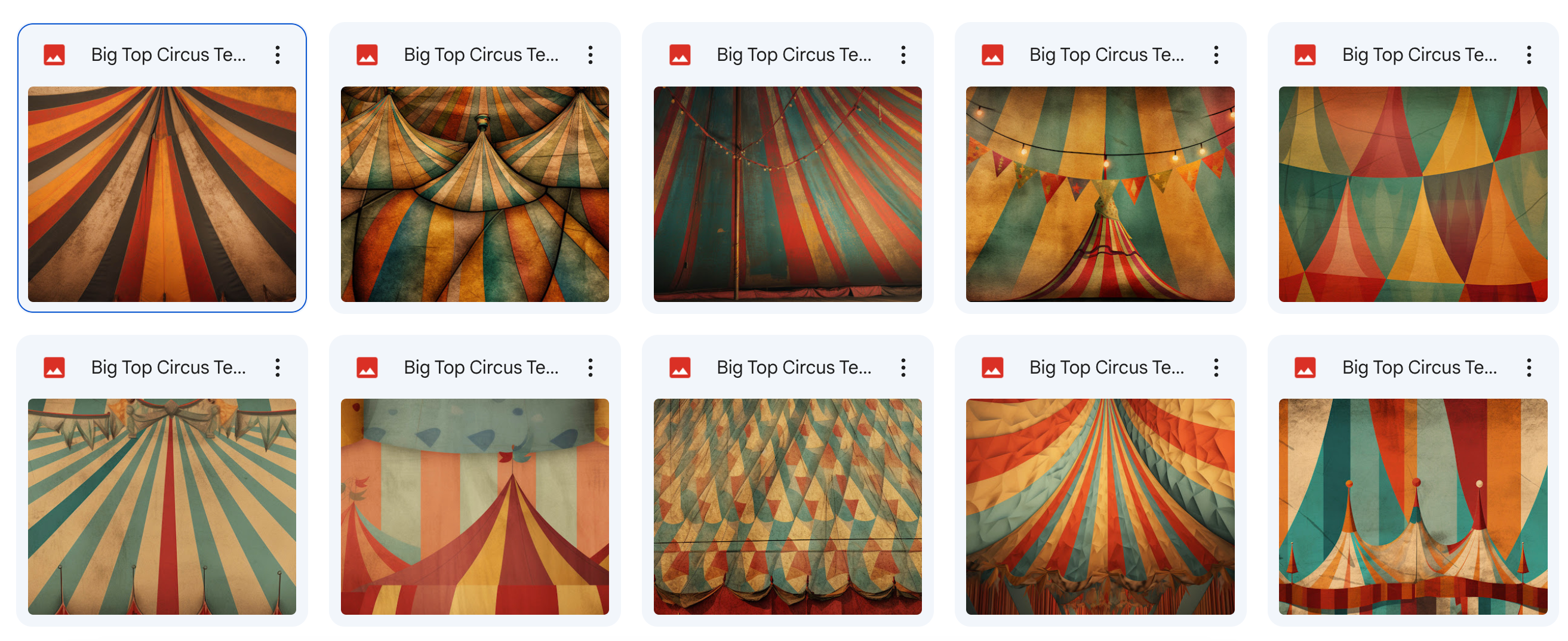 Magical Big Top Circus Textures - Meg Bitton Productions