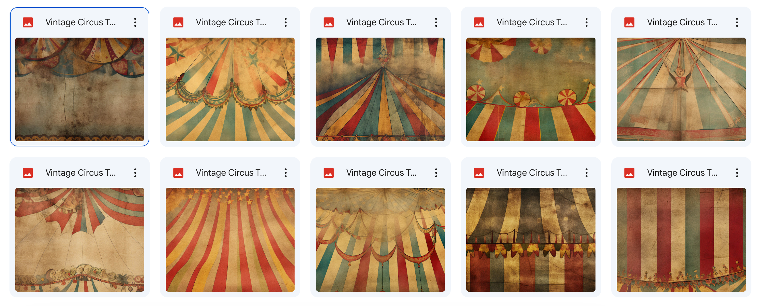 Magical Vintage Circus Textures - Meg Bitton Productions