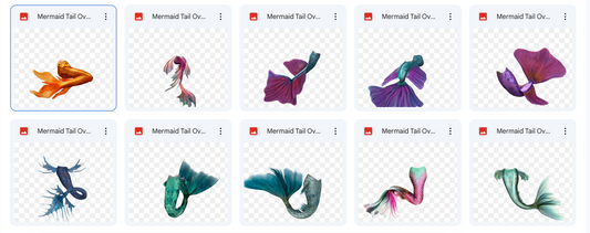 Magical Digital Overlay: Colorful Mermaid Tails - Meg Bitton Productions
