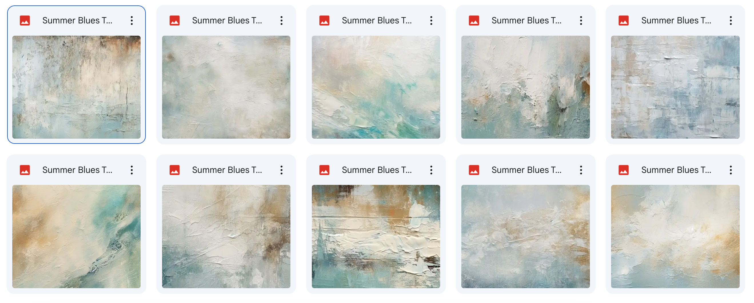 Magical Summer Blues Textures - Meg Bitton Productions