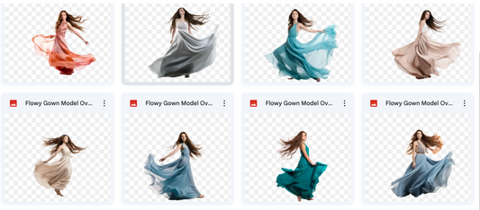 Magical Flowing Gown Model Overlays - Meg Bitton Productions
