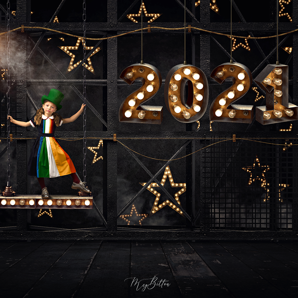 2021 Lights Layered Digital Background - Meg Bitton Productions