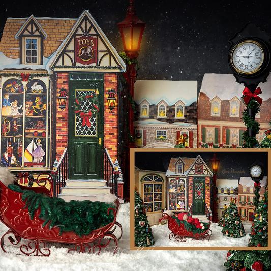 Digital Background: Christmas Village - Meg Bitton Productions