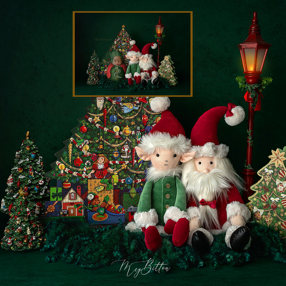 Digital Background: Elf and Santa - Meg Bitton Productions