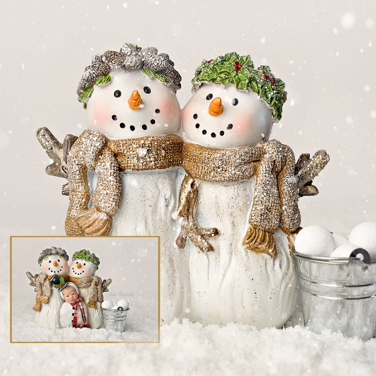 Digital Background: Snowmen - Meg Bitton Productions
