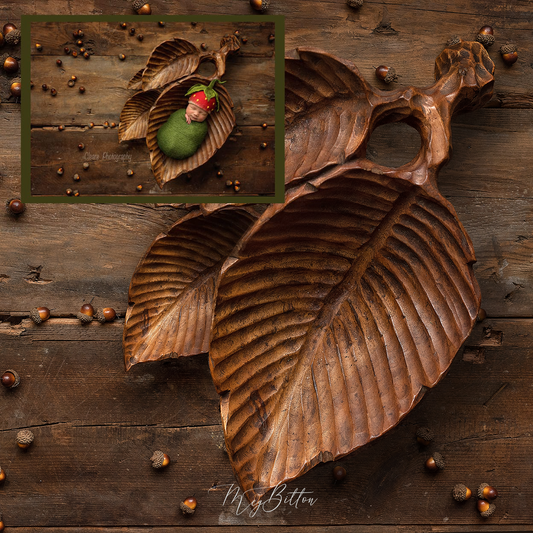 Digital Background: Wooden Leaf - Meg Bitton Productions