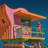 Beach Tower Layered Digital Background - Meg Bitton Productions