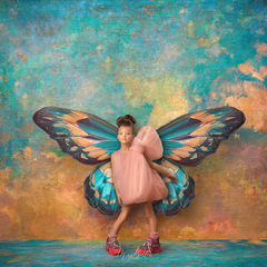Butterfly Blues Layered Digital Background - Meg Bitton Productions