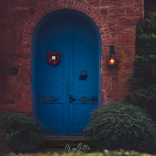 Digital Background: Blue Door - Meg Bitton Productions