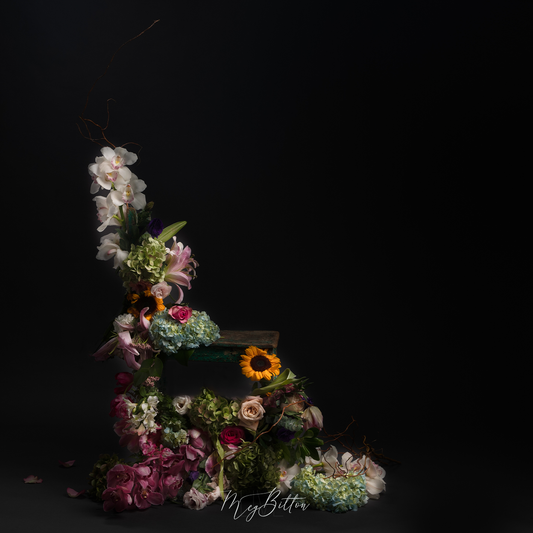Digital Background: Floral Chair - Meg Bitton Productions