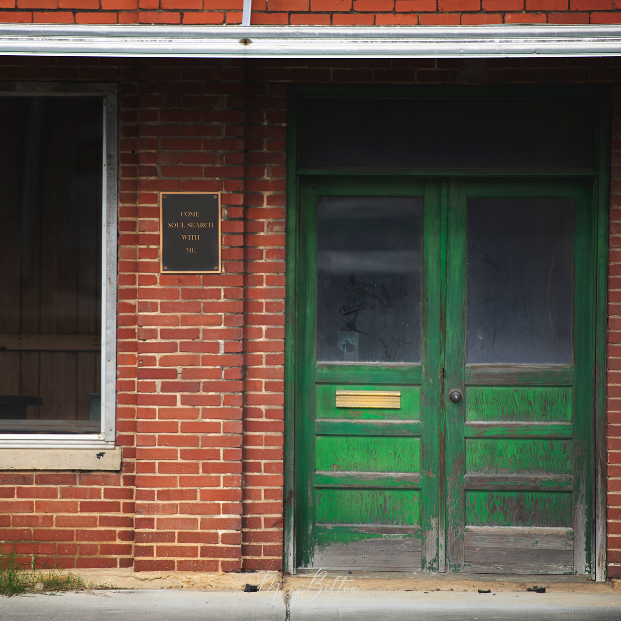 Digital Background: Green Door