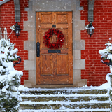 Digital Background: Snowy Porch - Meg Bitton Productions